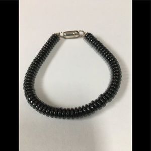 Hematite Rondel Bracelet with Magnetic Clasp.